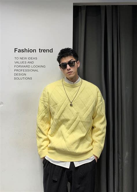 men yellow sweater 1