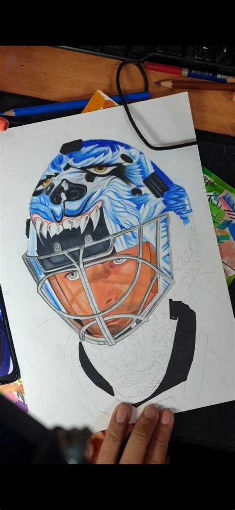 Curtis Joseph Cujo Mask Toronto Maple Leafs Handmade Art Print Etsy