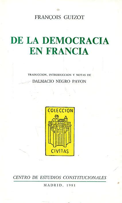 Libro De La Democracia En Francia Guizot Fran Ois P