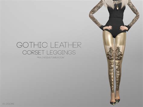 The Sims Resource Gothic Leather Corset Leggins