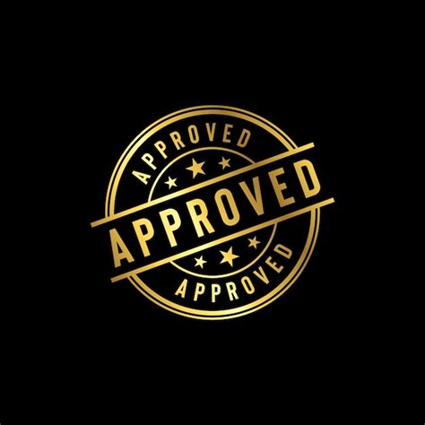 Premium Vector Approved Golden Stamp Seal Vector Template