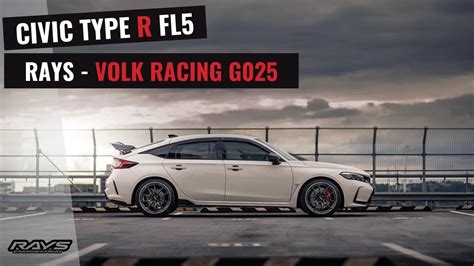 RAYS VOLK RACING G025 FL5 CIVIC TYPE R YouTube