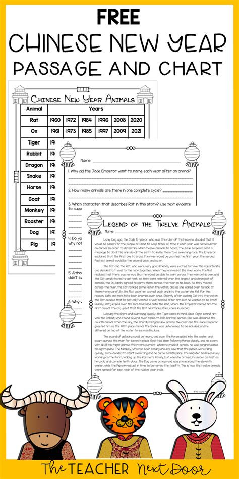 Chinese New Year Reading Comprehension Pdf