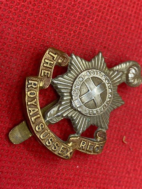 Original British Army The Royal Sussex Regiment Cap Badge For Sale The Militaria Shop