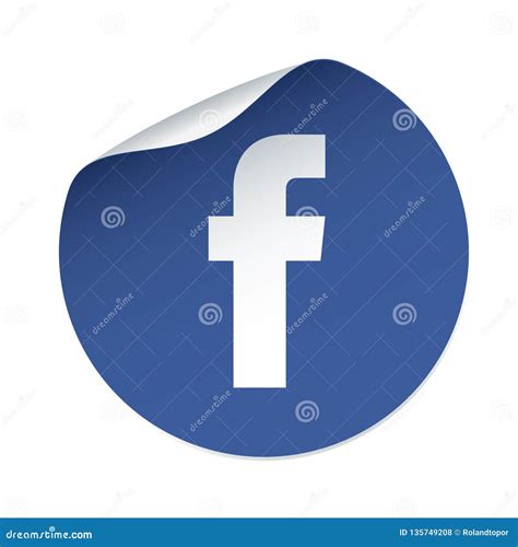 Facebook Icon and Blue Vector Sticker Editorial Stock Photo ...