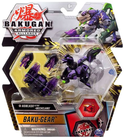 Bakugan Armored Alliance Baku Gear Howlkor Ultra Mechclaws Set Spin