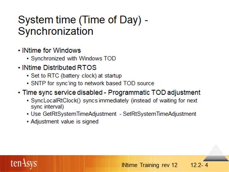 system time time  day synchronization