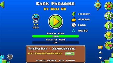 Dark Paradise 100 Geometry Dash YouTube