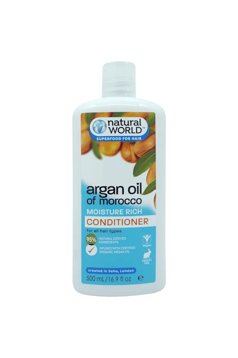 Natural World Argan Oil Of Morocco Conditioner 500ml Conditioners Allcures