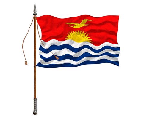 Premium Photo | National flag of kiribati background with flag of kiribati