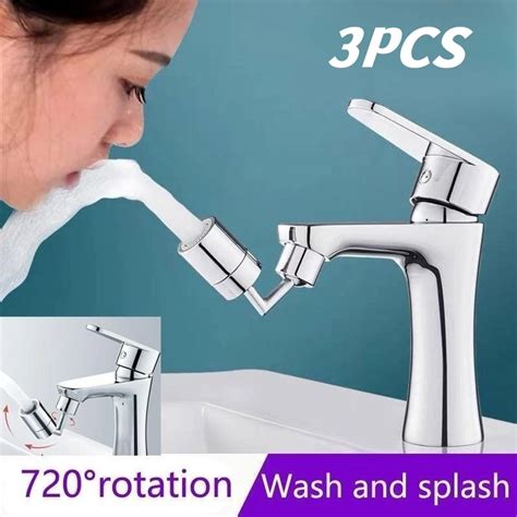 720 Degree Universal Tap Aerator Splash Proof Swivel Water Saving Abs