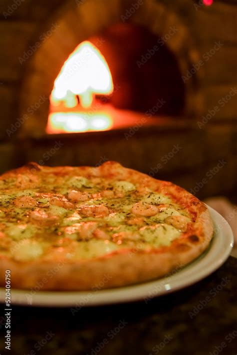 Pizza Assada No Forno A Lenha Adobe Stock