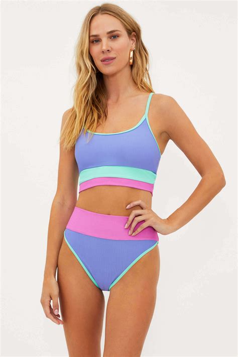 Beach Riot Eva Top High Tide Colorblock Bralette Bikini Top Beach Riot