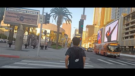 Walking Downtown Los Angeles Crypto Arena And Microsoft Theater