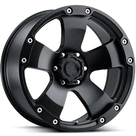 American Outlaw Bootlegger Satin Black Dually Wheels