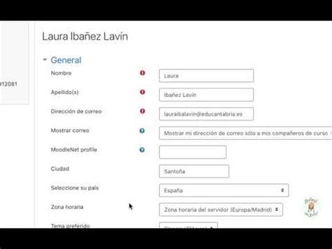 Tutorial C Mo Actualizar Tu Perfil En Moodle Youtube