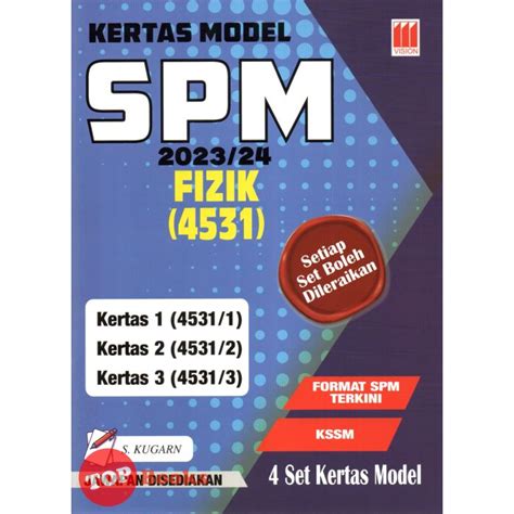 TOPBOOKS Vision Kertas Model SPM Fizik KSSM Dwibahasa 2023 Shopee