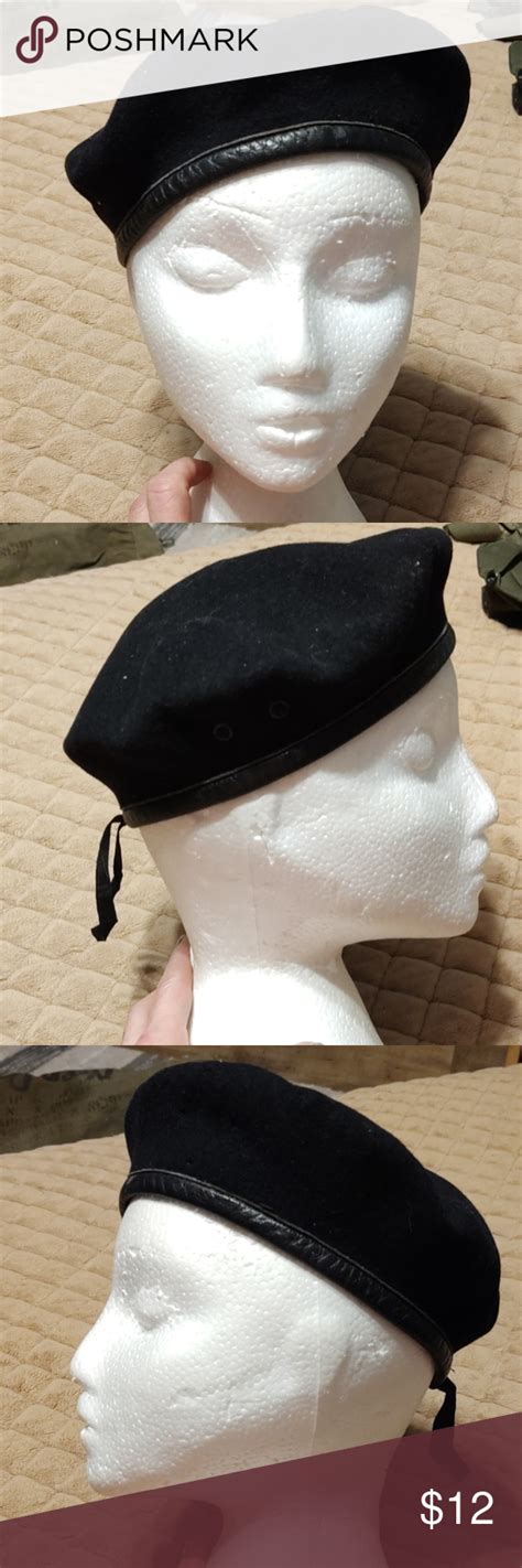 Bamberger German Army Black Wool Beret Wool Berets Black Wool Beret