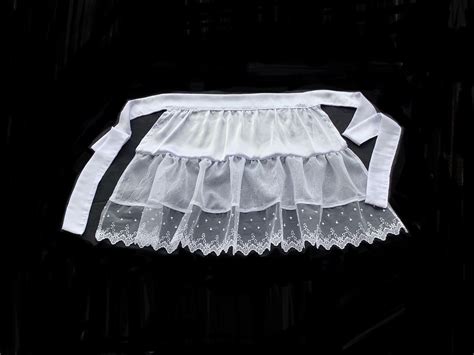 2 Ruffles Style Apron With Lace Ruffle Sexy French Maid Apron Etsy