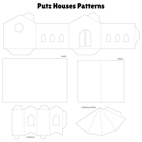 Templates For Putz Houses Patterns 10 Free PDF Printables Printablee