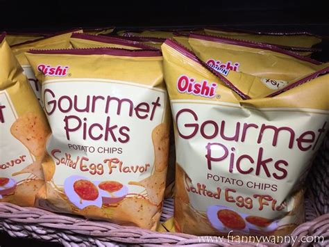 Snack Time Oishi Gourmet Picks Potato Chips In Salted Egg Flavor