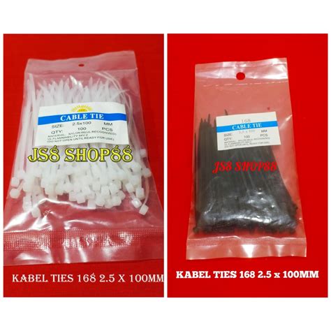 Jual KABEL TIES 2 5x100MM 168 KABEL TIE CABLE TIE PENGIKAT KABEL