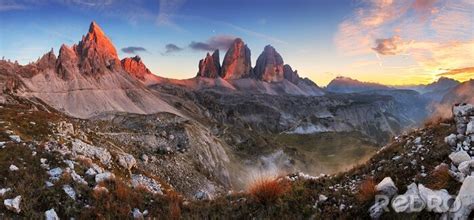 Sticker Italienische Berge Bei Sonnenuntergang Nach Ma Myredro De