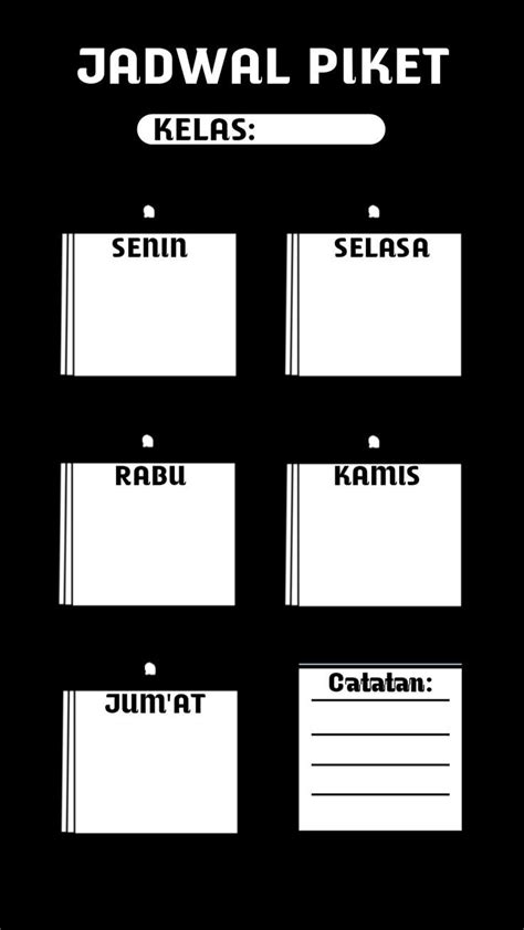 Desain Jadwal Piket Di 2024 Template Jenis Huruf Tulisan Desain