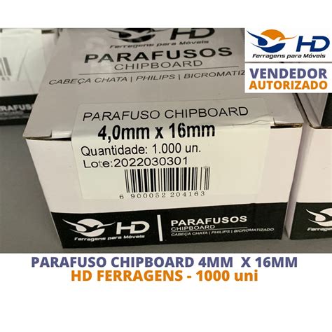 Parafuso X Mm Chipboard Chata Phillips Para Madeira Caixa