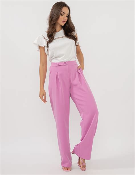 Cal A Pantalona Alfaiataria Light Pink Sangue Latino