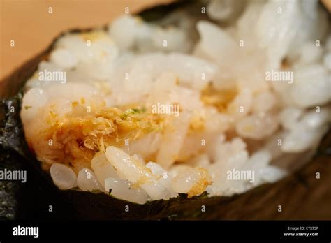 Spicy Tuna Onigiri A Typical Japanese Snack Stock Photo Alamy