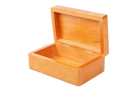 Empty Open Wooden Box Isolated Stock Image Image Of Isolated Crate