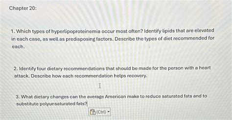 Solved Chapter 20:Which types of hyperlipoproteinemia occur | Chegg.com