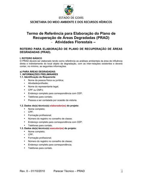 Pdf Documento Base Para O Termo De Referencia Da Roteiro Para