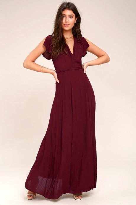 Heart Of Marigold Burgundy Wrap Maxi Dress Vestidos Fiesta Boda