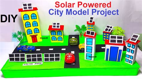 solar powered city model science project for exhibition with ...