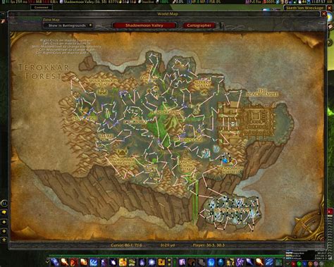 routes map coords compasses world  warcraft addons