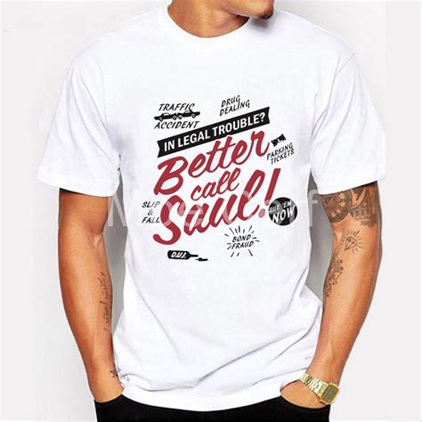 Buy Better Call Saul Letters Printed Men T Shirts Summer Short Sleeve