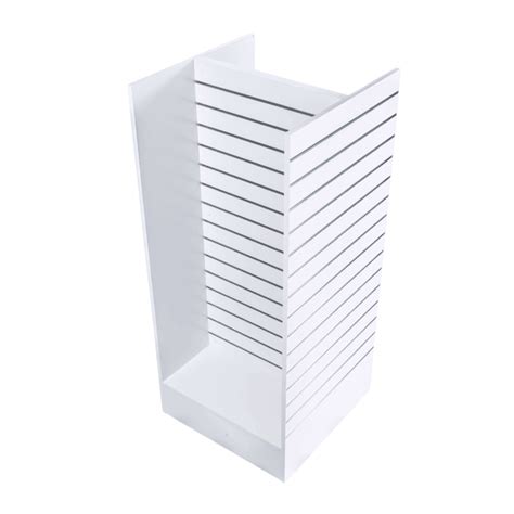 Slat H Display Unit White My ShopFittings Ltd