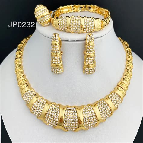 Dubai K Banhado A Ouro Conjunto De J Ias Para Mulheres Colar Luxuoso