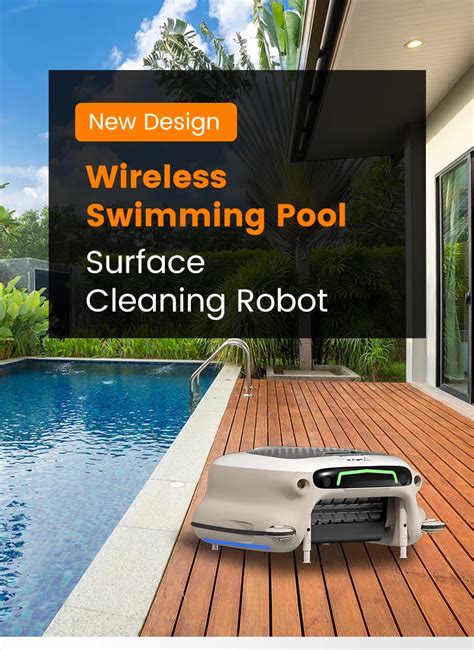 Pool Surface Cleaning Robot Skimmer Cleaner Robotic Pool Surface Skimmer Cleaning Bot - Buy ...