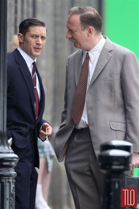 Tom Hardy And David Thewlis The Set Of Legend Via Tom And Lorenzo Tom Hardy Legend Legend 2015