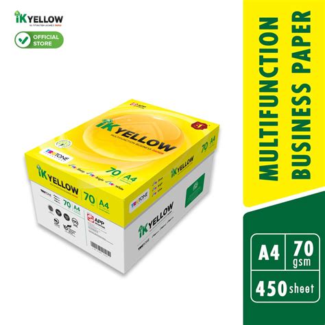 IK Yellow 450s 70gsm A4 Paper 1 Carton Box 10 Reams 450 Sheets Ream