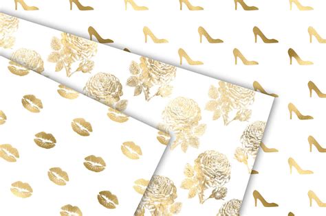 White And Gold Princess Digital Paper By Digital Curio Thehungryjpeg