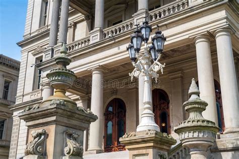 Lansing MI - May 6, 2023: Main Entrance To the Michigan Capitol ...