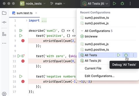 Testing Typescript Intellij Idea Documentation