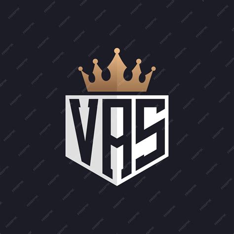 premium vector luxury vas logo  crown elegant initials vas letter