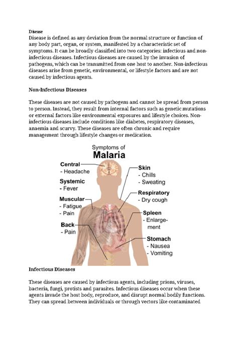 Disease Y11 Revision Notes: Understanding Infectious & Noninfectious