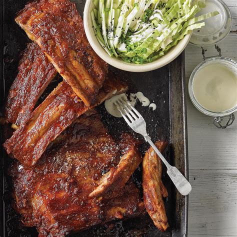 Smoked Pork Ribs with Coleslaw Recipe | Sur La Table