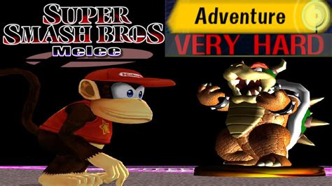 Super Smash Bros Melee Adventure Mode Gameplay With Diddy Kong VERY